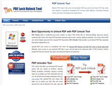 Tablet Screenshot of pdfunlocktool.pdflockunlock.com
